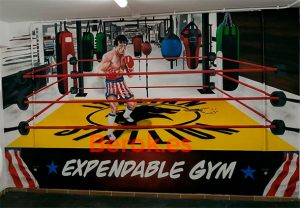 Mural Rocky Balboa Graffitis Gimnasio Boxeo 300x100000